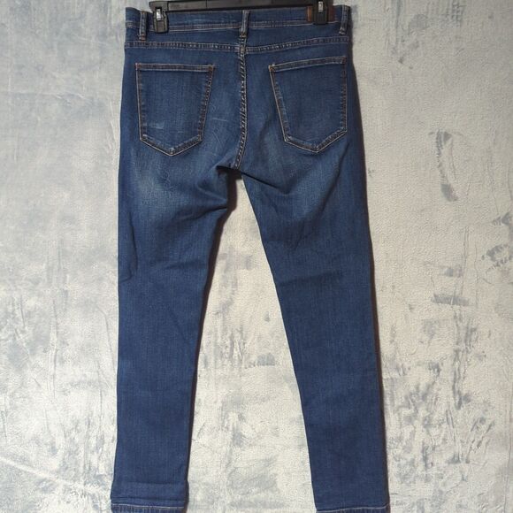 Zara Man Men's Jeans Size 36x30 Blue Medium Wash Denim Taper Casual Pants - Picture 2 of 8